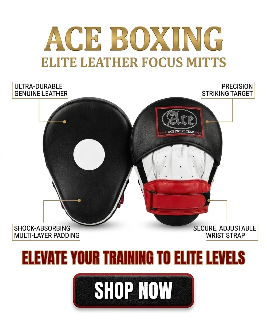 Ace Boxing Elite Leather Focus Mitts - Image 4